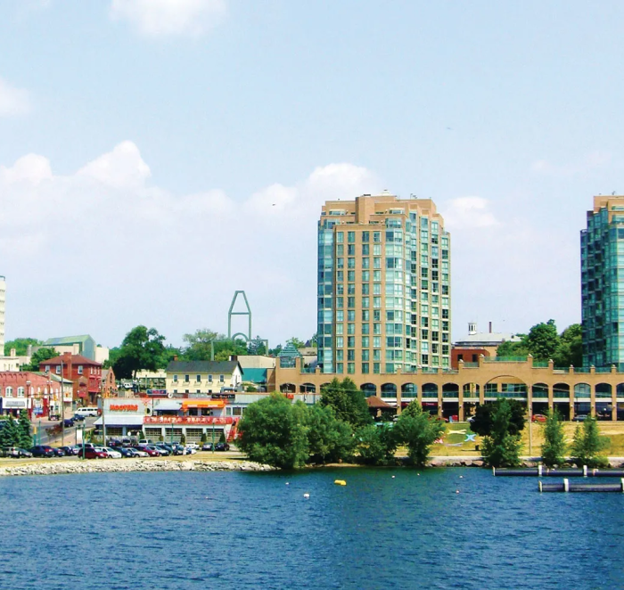 Downtown Barrie on the waterfront