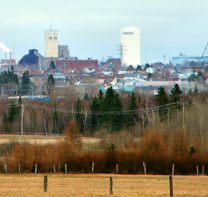Skyline of Timmins Ontario