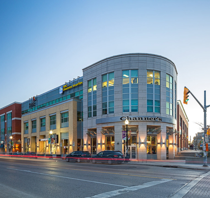 Storefront corner in Waterloo Ontario
